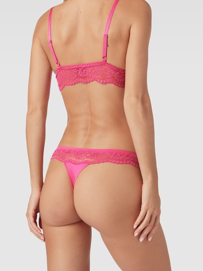 TOMMY HILFIGER String mit Spitzenbesatz Modell 'LACE' Pink 4