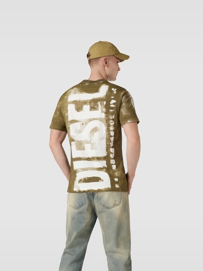 Diesel T-Shirt mit Rundhalsausschnitt Anthrazit Melange 5