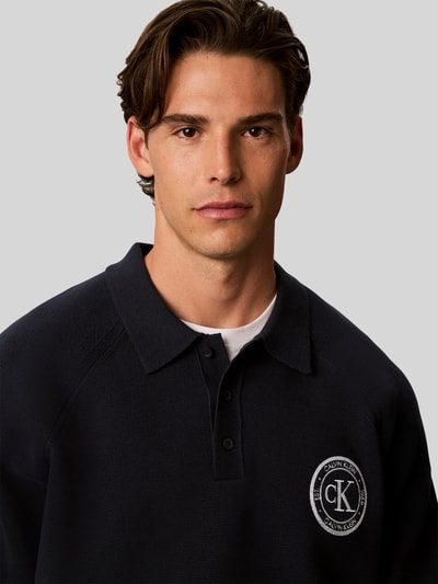 Calvin Klein Jeans Relaxed Fit Pullover aus Baumwoll-Mix Marine 3