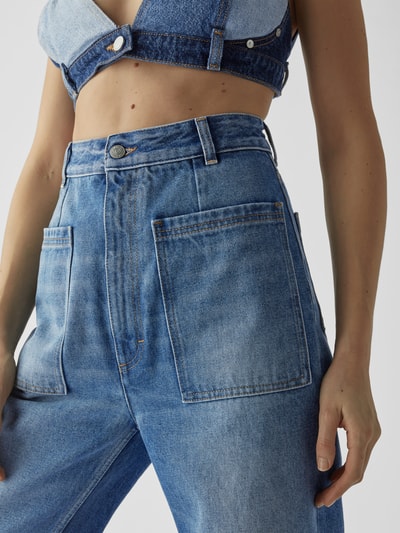 MM6 Maison Margiela High Waist Jeans mit Wide Leg Blau 3