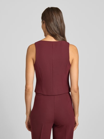 Mango Cropped Weste mit Knopfleiste Modell 'IGUANA' Bordeaux 5