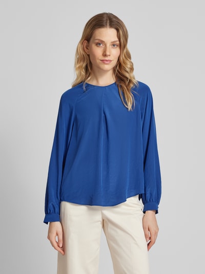 Luisa Cerano Blouse met ballonmouwen Koningsblauw - 4