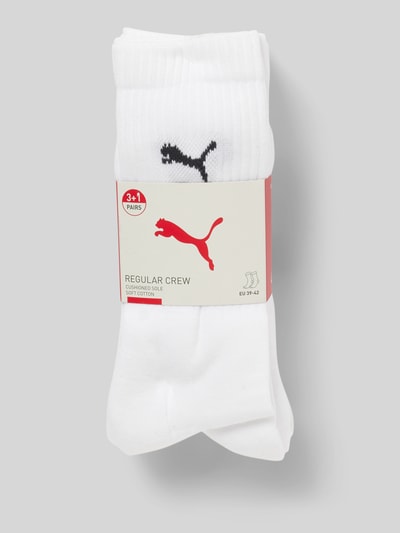 Puma Socken mit Label-Stitching  im 4er-Pack Weiss 3