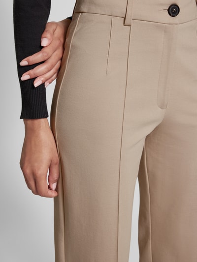 Be Pure Dutch Regular fit stoffen broek met vaste persplooien Beige - 3