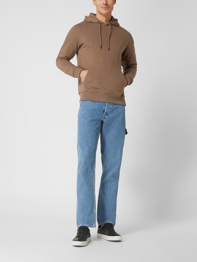 Jack & Jones Bluza z kapturem z mieszanki bawełny model ‘Star’ Orzechowy 1