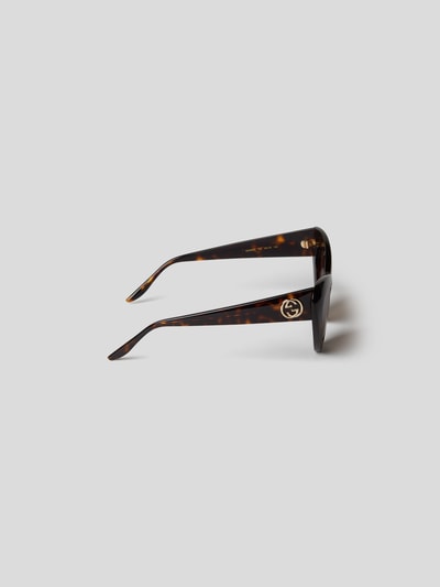 Gucci Unisex Sonnenbrille im Cat-Eye-Stil Dunkelbraun 4