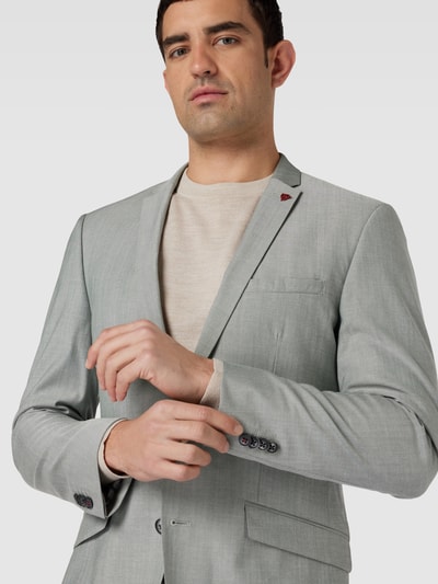 Roy Robson Slim Fit Sakko in Melange-Optik Lind 3