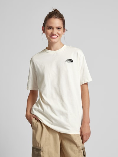 The North Face T-shirt o kroju oversized z wyhaftowanym logo Złamany biały 4