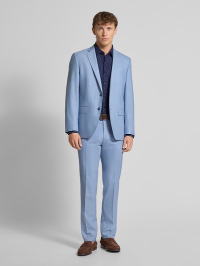 BOSS Slim fit zakelijk overhemd met elastisch performancemateriaal, model 'HANK' Marineblauw - 1