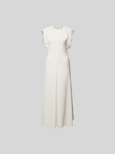 Victoria Beckham Maxikleid mit Rundhalsausschnitt Ecru 1