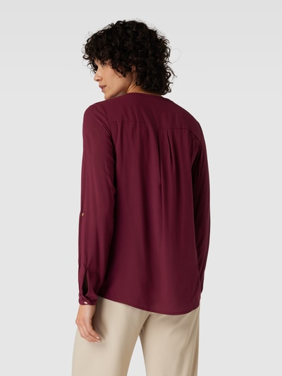 Montego Blusenshirt aus Visksoe mit V-Ausschnitt Bordeaux 5