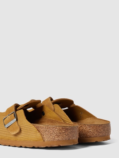 Birkenstock Hausschuhe aus Leder Modell 'Boston' Hellbraun 2