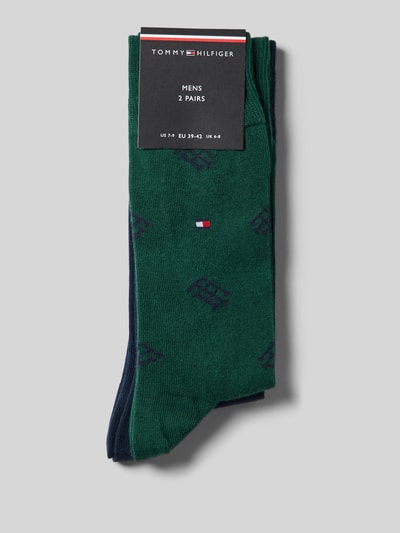 Tommy Hilfiger Socken mit Logo-Stitching im 2er-Pack Dunkelgruen 3