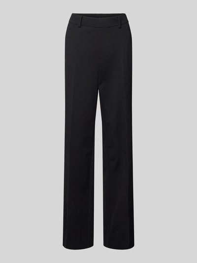STEHMANN Straight leg stoffen broek met persplooien, model 'Fenja' Zwart - 2