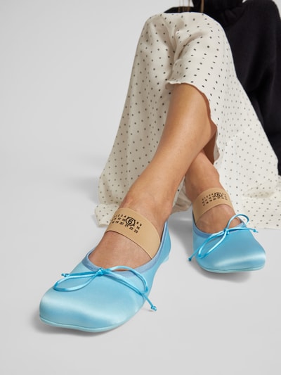 MM6 Maison Margiela Ballerinas mit Schnürverschluss Hellblau 1