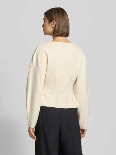 Gina Tricot Kardigan taliowany z zapięciem na guzik Złamany biały 5