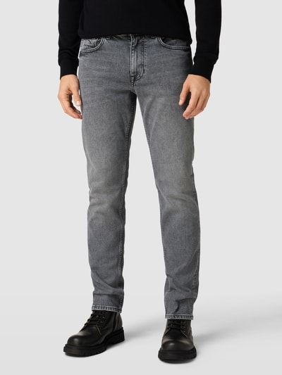 Tommy Hilfiger Straight Fit Jeans mit Label-Patch Modell 'STRAIGHT DENTON' Mittelgrau 4