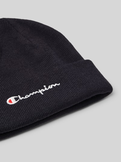 CHAMPION Muts in gebreide look met logostitching Marineblauw - 2