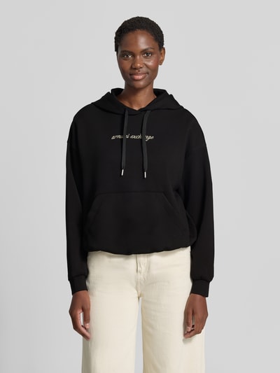 Armani Exchange Relaxed Fit Hoodie mit Viskose-Anteil Black 4