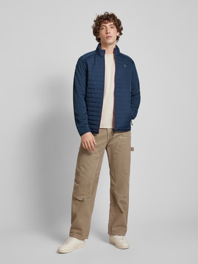 Jack & Jones Gewatteerd jack met labelprint, model 'MULTI' Marineblauw - 1