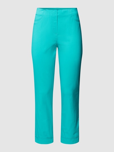 STEHMANN Broek met gestileerde steekzakken, model 'IGOR' Turquoise - 2