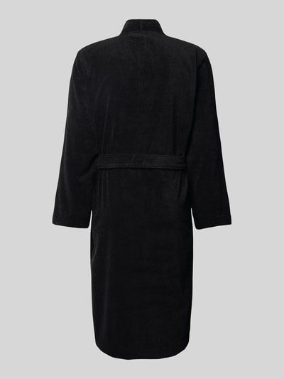 HUGO Bademantel mit Label-Stitching Modell 'Terry Gown' Black 3