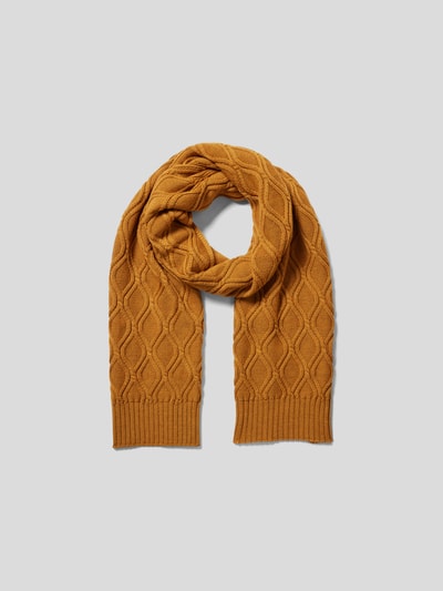 Lardini Schal mit Zopfmuster Senfgelb 2