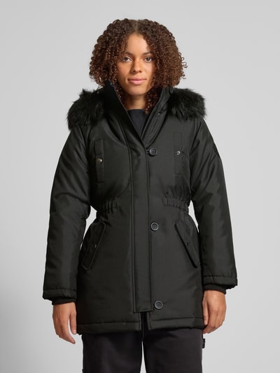 Only Taillierter Parka mit Kunstfellbesatz Modell 'IRIS' Black 4