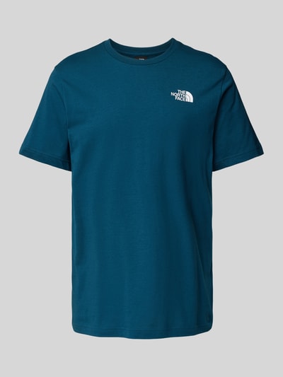 The North Face T-Shirt mit Label-Print Petrol 2