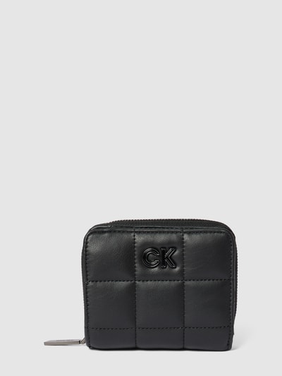 CK Calvin Klein Portemonnaie mit Steppnähten Modell 'RE-LOCK QUILT WALLET' Black 1