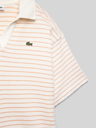 Lacoste Poloshirt mit V-Ausschnitt Ecru 2