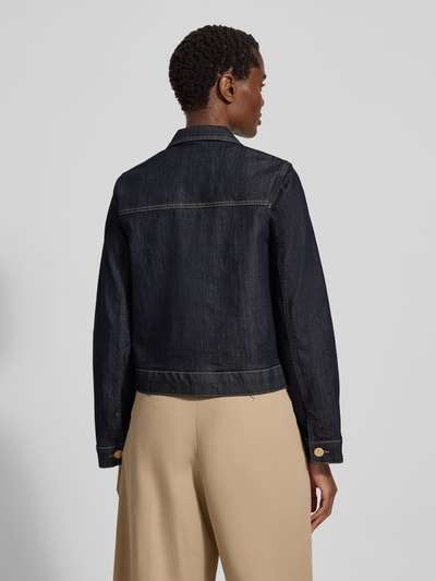 s.Oliver BLACK LABEL Regular Fit Jeansjacke aus Baumwoll-Mix Dunkelblau 5