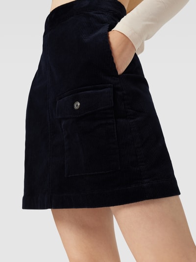 Marc O'Polo Denim Minirok in ribcordlook Marineblauw - 3