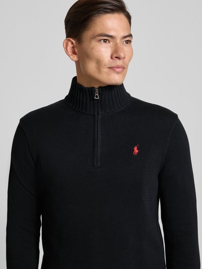 Polo Ralph Lauren Sweter z dzianiny z prążkowanymi wykończeniami Czarny 3