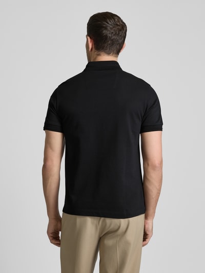 BOSS Regular fit poloshirt met logostitching, model 'Parris' Zwart - 5