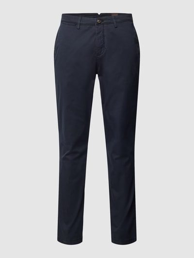 g1920 Slim fit chino met achterzakken, model 'SUBWAY' Marineblauw - 2