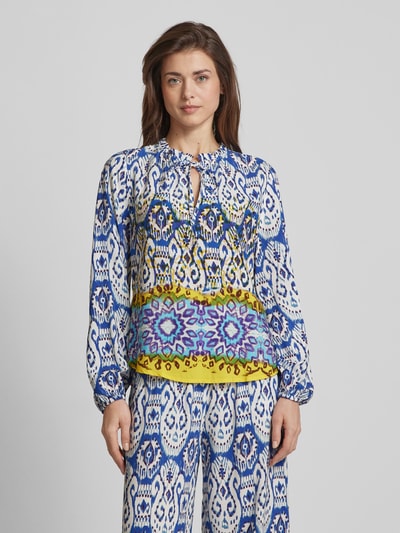 Emily Van den Bergh Bluse aus Viskose im Batik-Look Blau 4