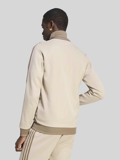 adidas Originals Slim Fit Sweatjacke aus Baumwoll-Mix mit Stehkragen Sand 5