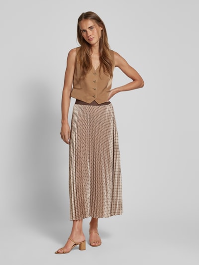 JOOP! Midirok met plissévouwen Beige - 1