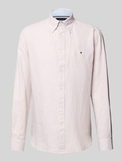 Tommy Hilfiger Regular Fit Freizeithemden aus Baumwoll-Leinen-Mix Beige 2