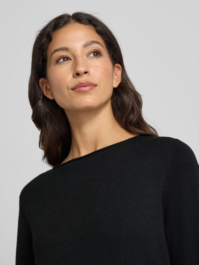 Christian Berg Woman Sweter z dzianiny z dekoltem w łódkę Czarny 3