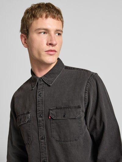 Levi's® Krój relaxed fit koszula overshirt z denimu model 'JACKSON' Czarny 3