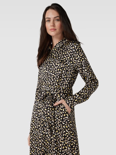 Esprit Midi-jurk met doorknoopsluiting Zwart - 3