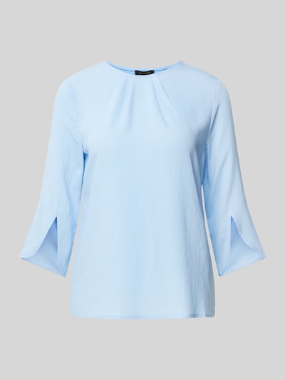 More & More Regular Fit Blusenshirt mit Rundhalsausschnitt und 3/4-Arm Sky 2