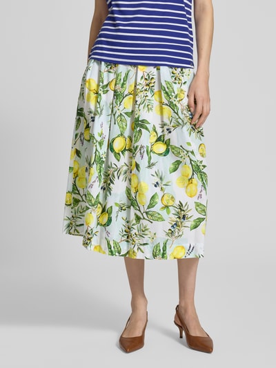 Marc Cain Midirock im Allover-Look Weiss 4