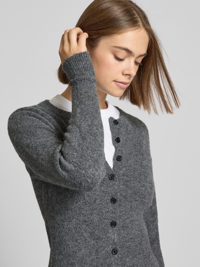 Noisy May Strickjacke mit Rundhalsausschnitt Modell 'NOLA' Mittelgrau 3