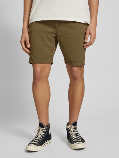 Alpha Industries Szorty z elastycznym pasem i tunelem Oliwkowy 4