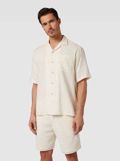 JAKE*S STUDIO MEN Koszula casualowa o kroju oversized z drobnym, fakturowanym wzorem Biały 4