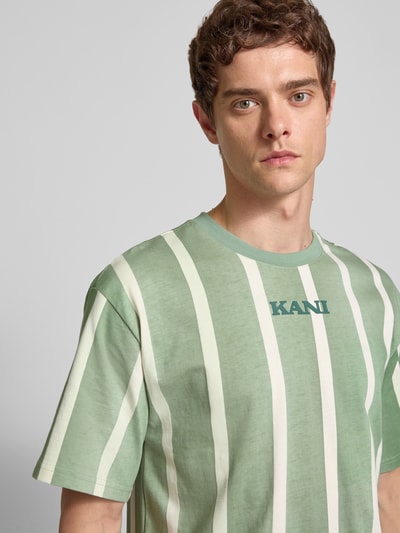 KARL KANI T-shirt met labelprint Groen - 3