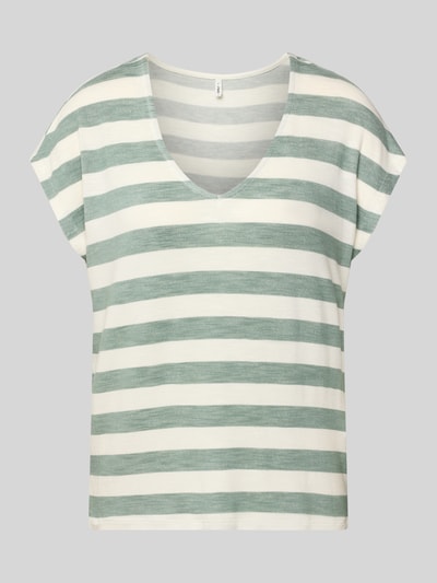 ONLY Regular Fit T-Shirt aus Viskose-Mix Modell 'LIRA' Schilf 2
